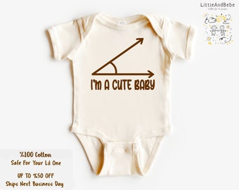 I'm a Cute Baby Onesie, Retro Neutral Onesie for Baby Boy, Gift for New Baby Girl, Baby Boy Outfit, Baby Shower Gift, Trendy Baby Onesie