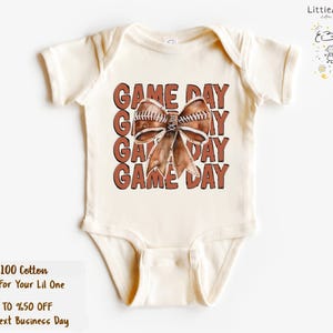 Game Day Sweatshirt for Girls, Coquette Shirts, Football Toddler Shirts, Retro Girls Outfit, Trendy Fall Sweatshirt for Kids image 4