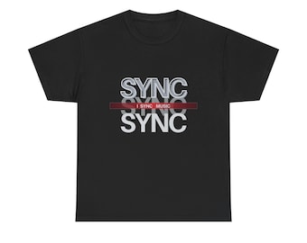 I Sync Music Unisex T-Shirt, Music Lover Tee, Tee for Musician, Heavy Cotton Shirt, Music Festival Clothing, Music Gift