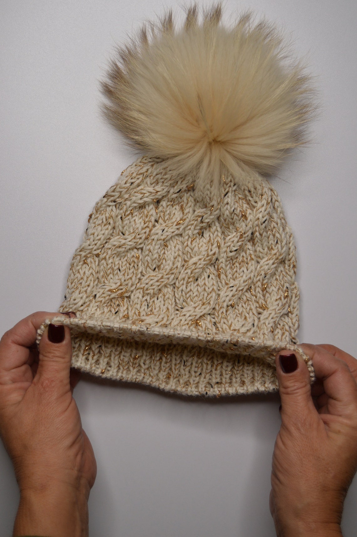 PDF KNIT PATTERN Easy Simple Beginner Cable Knitting Hat Instant ...