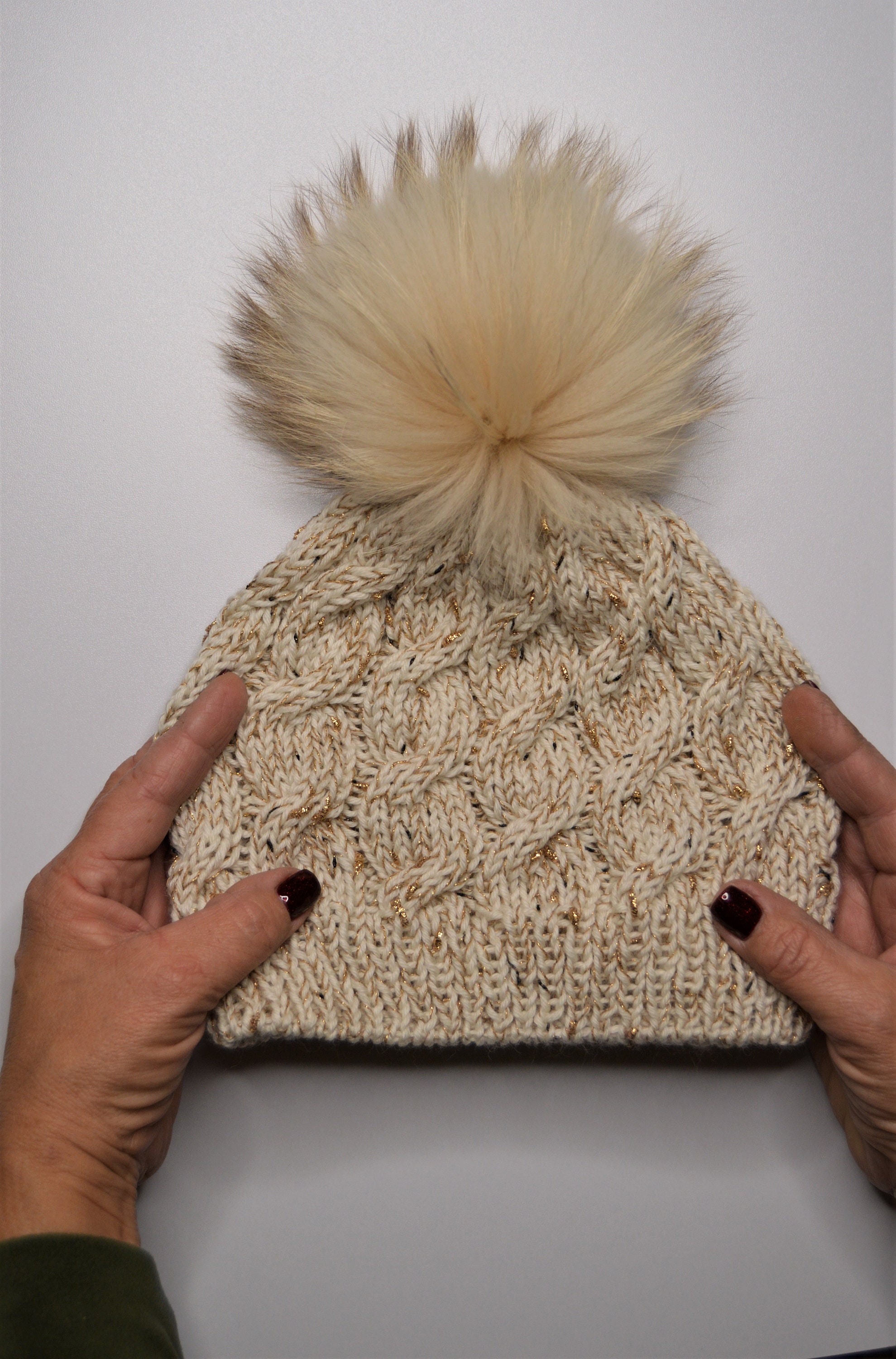 PDF KNIT PATTERN Easy Simple Beginner Cable Knitting Hat Instant ...