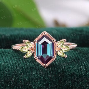 Alexandrite and peridot ring new arrivals