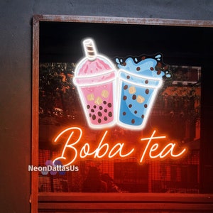 But First Boba Tea Sign Neon Led Sign Custom Bubble Tea Shop Sign Milk ...