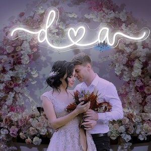 Wedding Initials Neon Sign, Custom Wedding Neon Sign, Custom Name Neon Sign, Wedding Neon Sign Initials, Wedding Led Sign, Wedding Favors