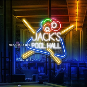 Pool Hall Neon Sign Pool Hall Led Sign Billiards Led Light Custom Neon Sign Home Decor Pool Hall Neon Sign Personalized Pool Hall Sign