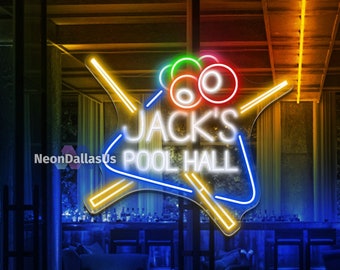 Pool Hall Neon Sign Pool Hall Led Sign Billiards Led Light Custom Neon Sign Home Decor Pool Hall Neon Sign Personalized Pool Hall Sign