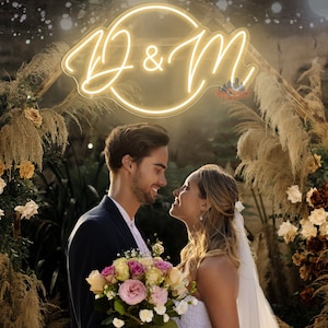 Wedding Neon Sign Initials, Wedding Initials Neon Sign, Custom Wedding Neon Sign, Custom neon Sign Wedding Name Neon Sign Wedding Decoration