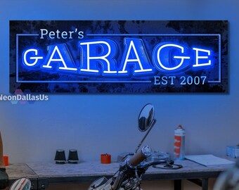 Fathers Day Gifts, Garage Neon Sign Custom, Personalized Neon Sign, Garage Led Sign, Mancave Neon Sign, Garage Sign For Him Gift For Dad