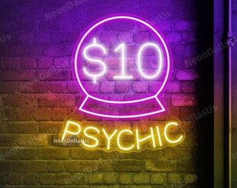 Astrology Psychic Reading Neon Sign Custom Tarot LED Sign Fortune Teller Sign Psychic Reader Tarot Card Neon Sign Psychic Tarot Led Sign