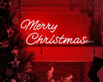 Merry Christmas Sign Merry Christmas Light Up Merry Christmas Neon Sign Christmas Decor Sign Christmas Wall Art Christmas Decor Winter Decor