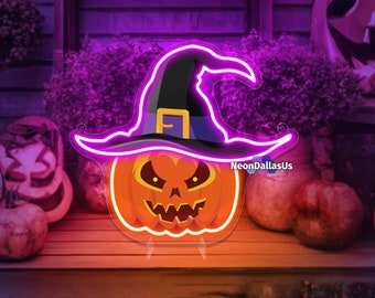 ハッピーハロウィンネオンサイン ハロウィンホームデコレーション