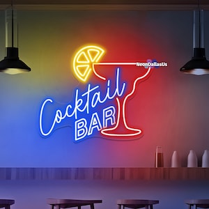 Cocktails Neon Schild Open Cocktails Bar Leuchtreklame Open Bar Led Schild Bar Dekoration Neonlicht Custom Bar Shop Neon Schild Business Neon Schild