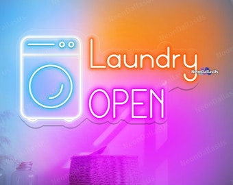 Laundry Open Neon Sign Laundromat Led Sign Washing Machine Light Sign Led Neon Sign For Laundry Room Laundry Wall Art Laundry Room Decors