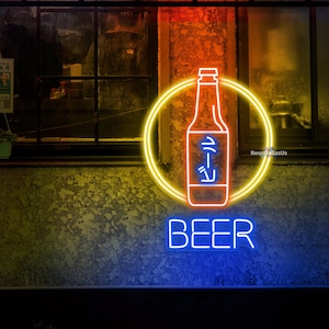 Beer Japanese Neon Sign Beer Led Light Beer Bar Neon Sign Japanese Restaurant Led Sign Bar Open Light Beer Bar Decors Bar Japanese Wall Art