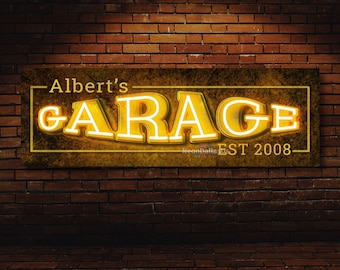 Garage Neon Sign Custom, Fathers Day Gift Personalized Neon Sign, Garage Led Sign, Mancave Neon Sign, Christmas Gift For Dad Husband