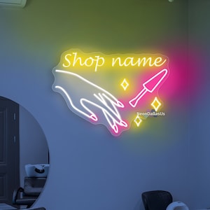Neonreclame nagelsalon Led-verlichting nagelsalon winkelbord Aangepast nagelschoonheidsbord Woondecoratie Decor nagelsalon Decor spa-winkel Decor schoonheidssalon Wall