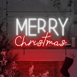 Merry Christmas Neon Sign Led Merry Christmas Sign Decor Christmas Wall Decor Neon Personalized Christmas Gift Christmas Decoration