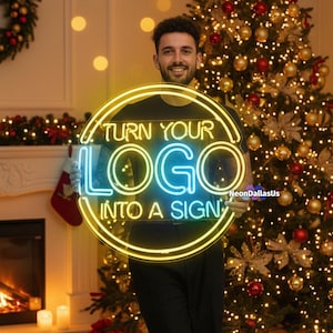 Custom Neon Sign Logo Acrylic UV Neon Sign UV Printing Acrylic Sign Custom Wall Decor Custom LED Business Sign Neon Sign Custom Logo Light
