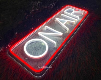 Señal de neón en el aire, señal LED en el aire, señal de neón de sala de juegos, señal de neón LED en el aire, señal de neón para transmisores, señal de neón personalizada, luces de grabación