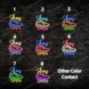 Shoemaker Open Sign Shoes Open Neon Sign Shoes LED Light Open Shoes Shop Light Sign Sport ...