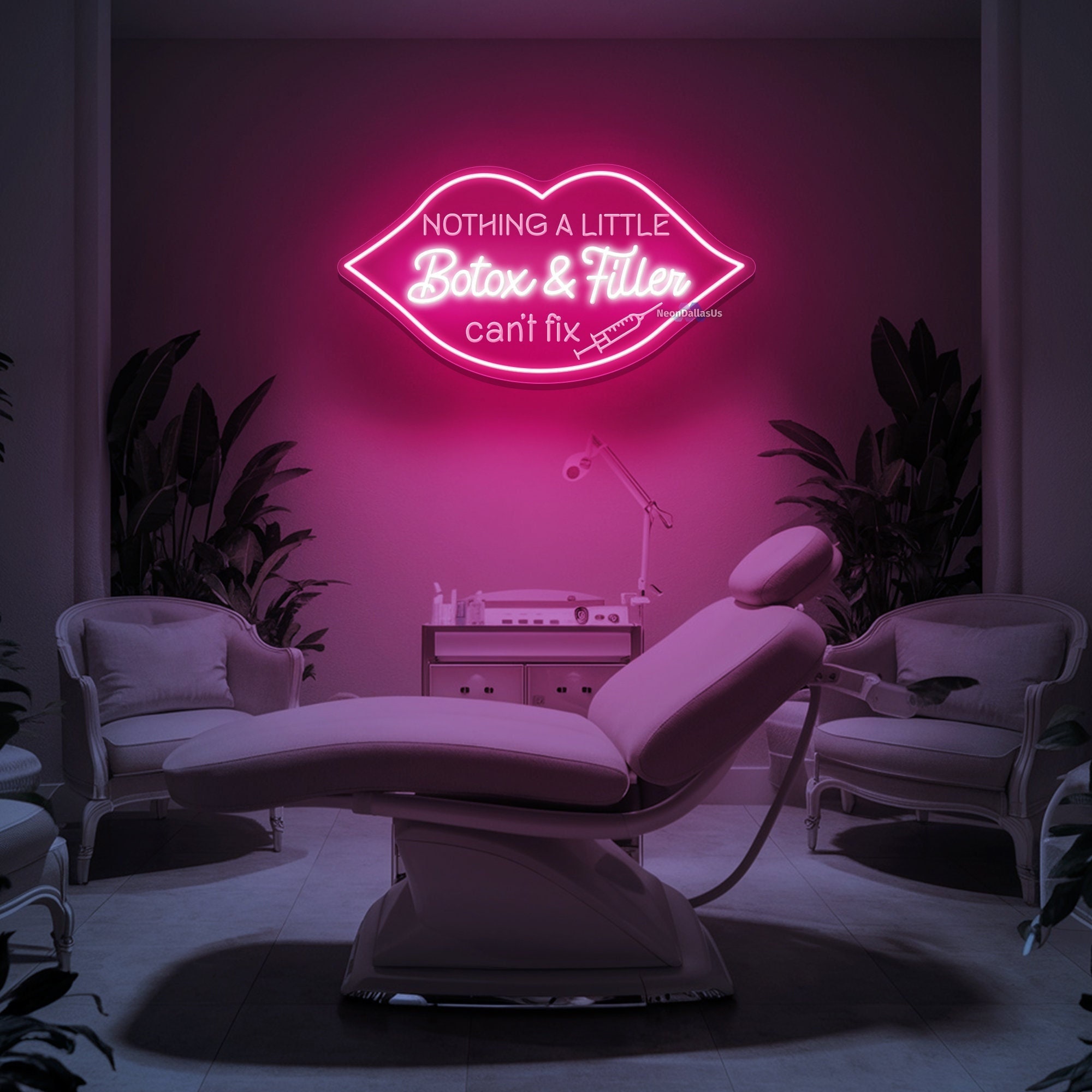 Lips Filler Botox Led Neon Light Nothing A Little Botox Filler Neon ...
