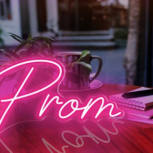 Prom Neon Sign USB Battery Operated Name Sign Prom Backdrop Prom Decors ...