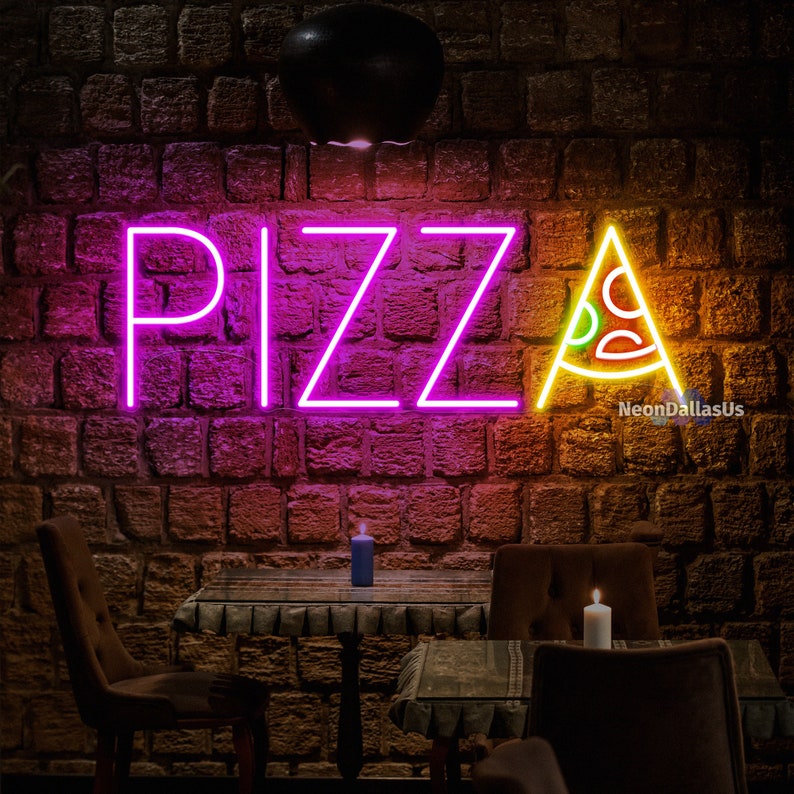 Pizza Open Neon Sign Open Pizza LED Sign Pizza Neon Sign Neon Etsy