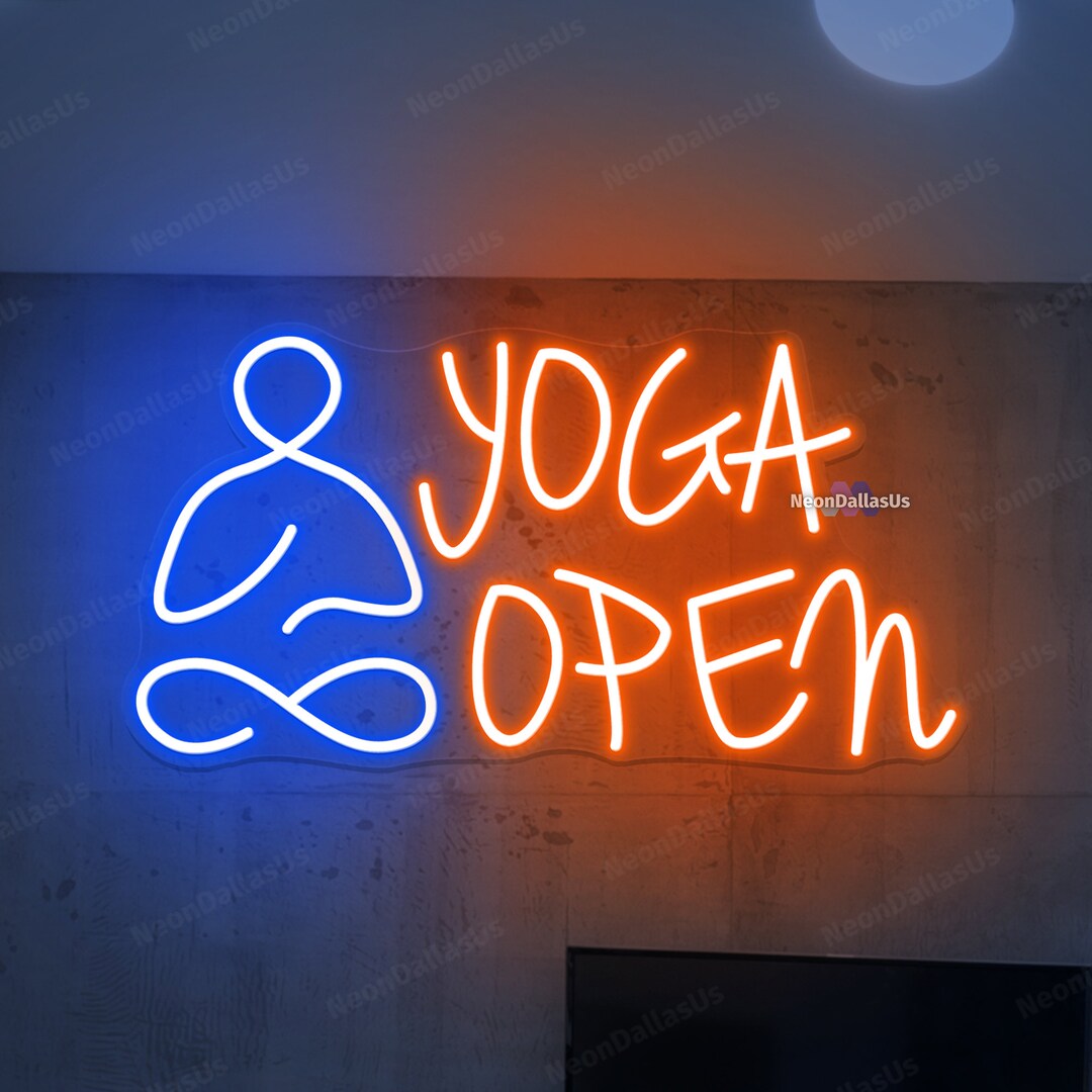 Yoga Open Neon Sign Yoga Neon Sign Yoga Led Light Yoga Room Decors Yoga