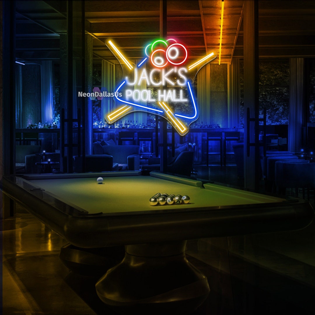 Pool Hall Neon Sign Pool Hall Led Sign Billiards Led Light Custom Neon