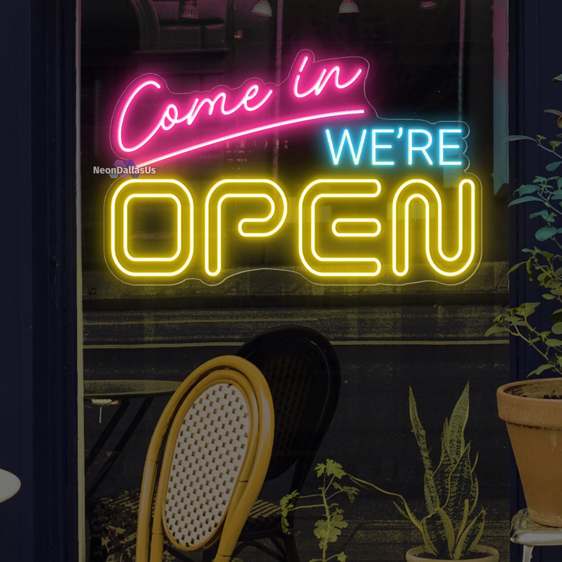 Open Neon Sign, We're Open Sign, Open Sign, Open Light up Business Sign