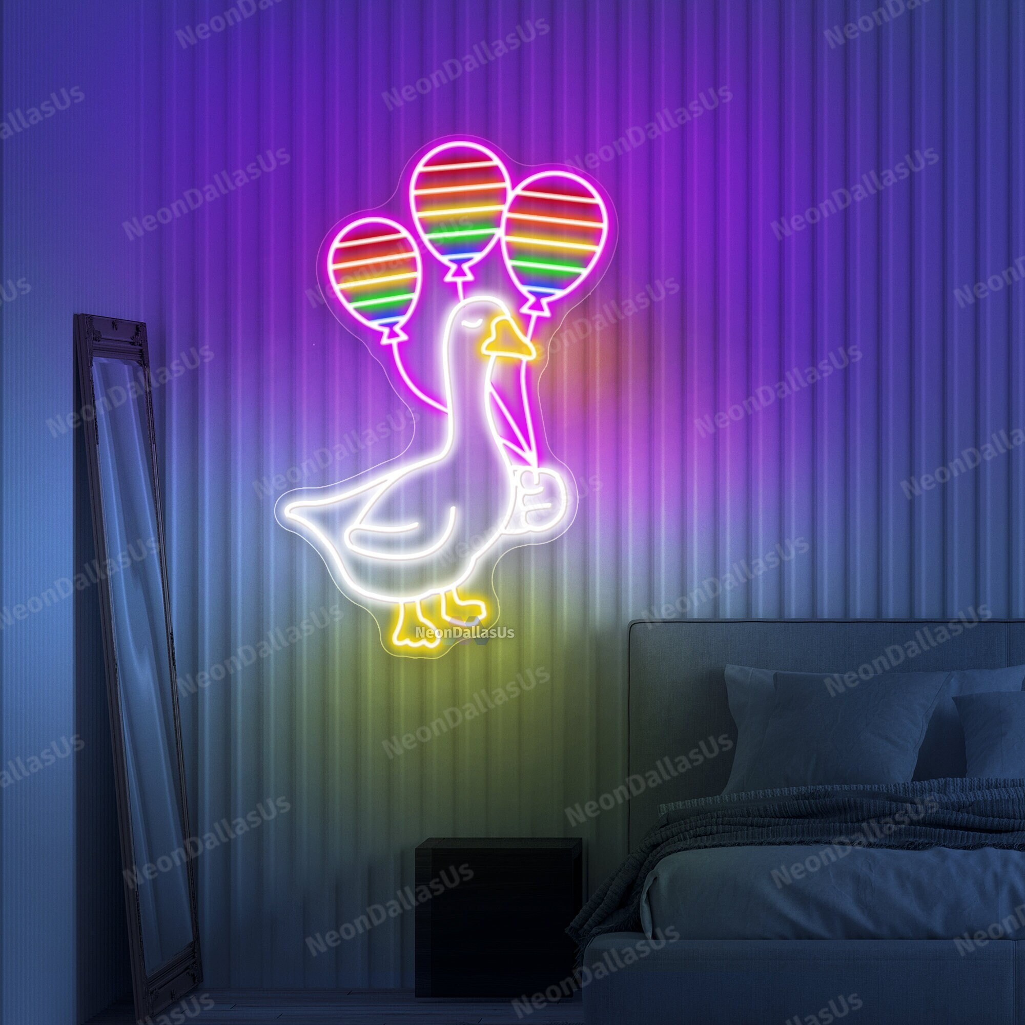 Gęś LGBTQ Neon Sign Gęś LGBT Balloon Sign Tęczowe światło Happy Pride Month Sign Pride LED Sign Niestandardowy neon Sign Love Wins Sign Lgbt Gifts