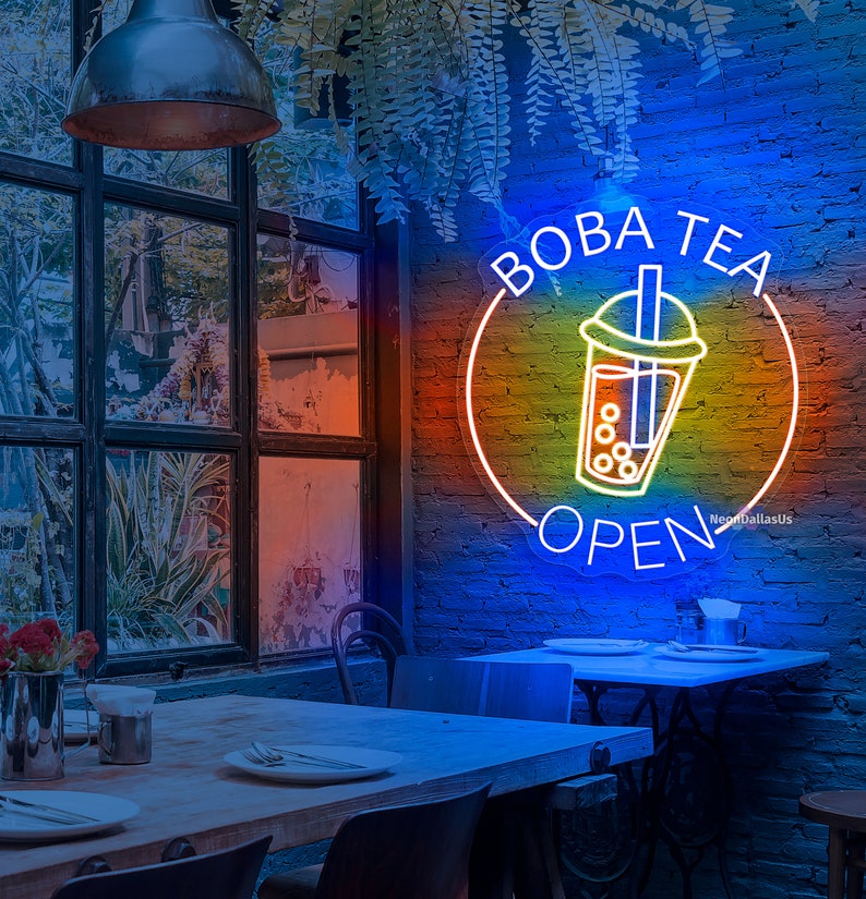 Boba Tea Neon Sign Bubble Tea Neon Lights Milk Tea Led Sign but First ...
