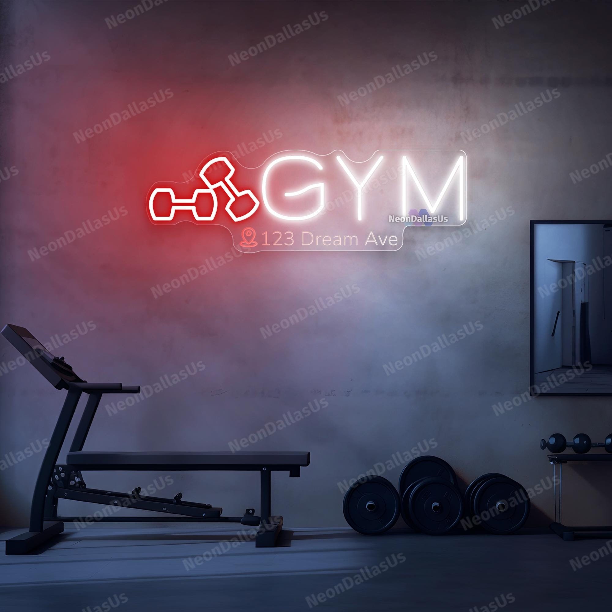 Gym Sign Gym Neon Sign Custom LED Gym Sign Personalized Gym Sign Home ...