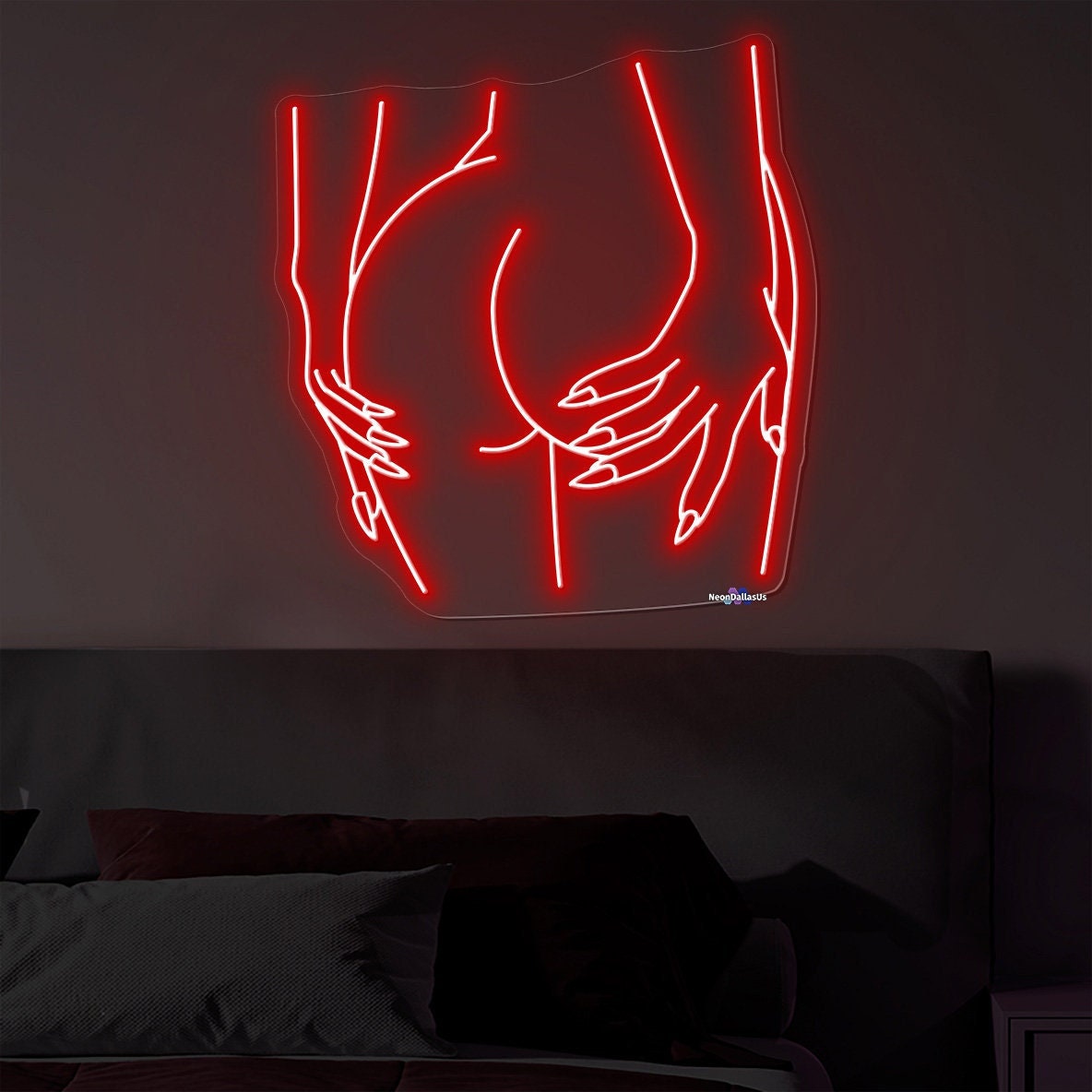 Booty Neon Sign Body Neon Sign Booty Neon Light Girl Body Sign Woman Sign Woman Body Decor Woman Body Wall Art Booty Room Decor Neon Light