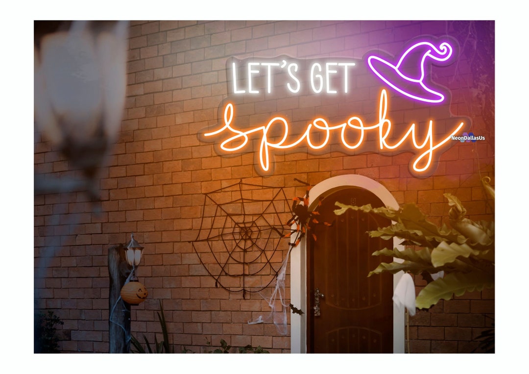 Let's Get Spooky Neon Sign Halloween Neon Light Custom Neon Sign ...