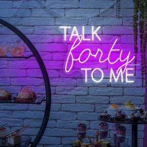 Fotohintergrund „Talk Forty To Me“ – Für 40. Geburtstagspartys & Fotoshootings