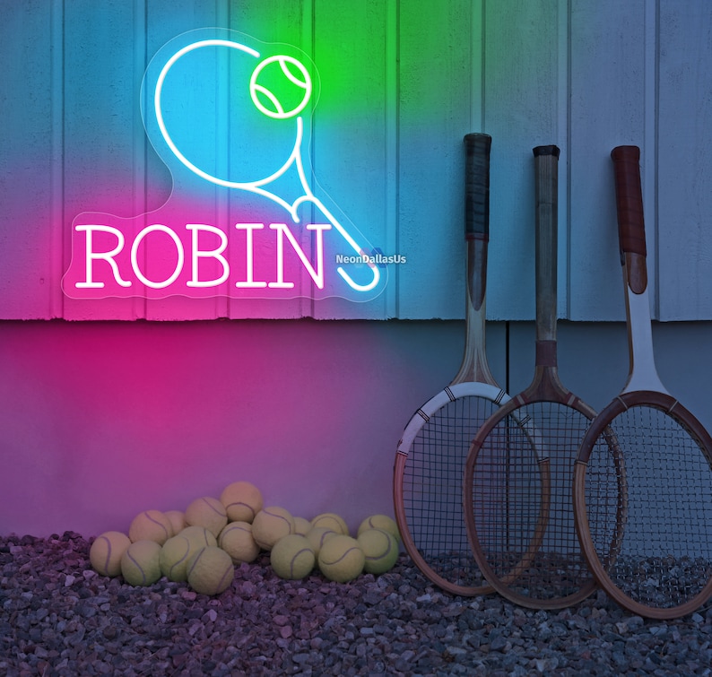 Tennis Racket Sign Custom Tennis Neon Sign Custom Tennis LED Light Personalized Tennis Player ...