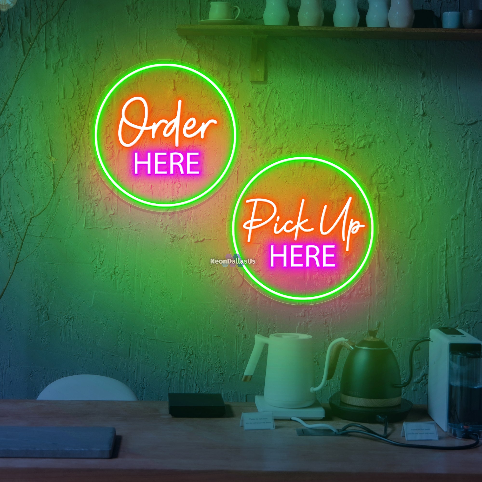 Order Here Pick up Here Sign Order Here Neon Sign Pick up Here