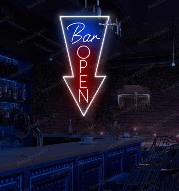 Bar Open Neon Sign Bar Open Led Light Bar Neon Light Open Bar Sign