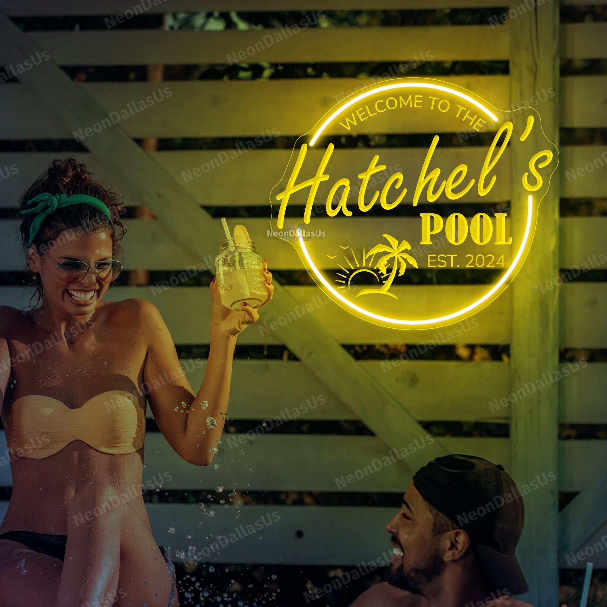 Personalized Pool Sign Pool And Patio Sign Outdoor Poolside Sign Personalized Poolside Sign For Outdoor Patio Sign For Pool Custom Neon Sign