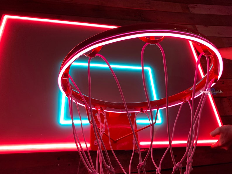 Led Basketball. Sign Basketball Hoop Neon Sign Basketball Light up Sign Basketball Hoop LED ...