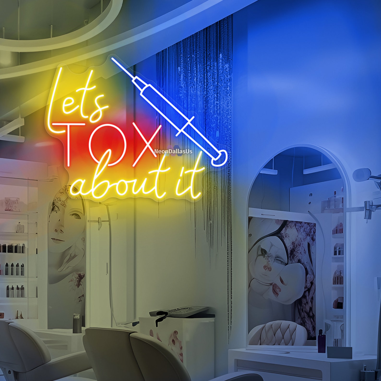 Lets Tox About It Neon Sign Botox Filler Led Light Sign Filler Neon ...