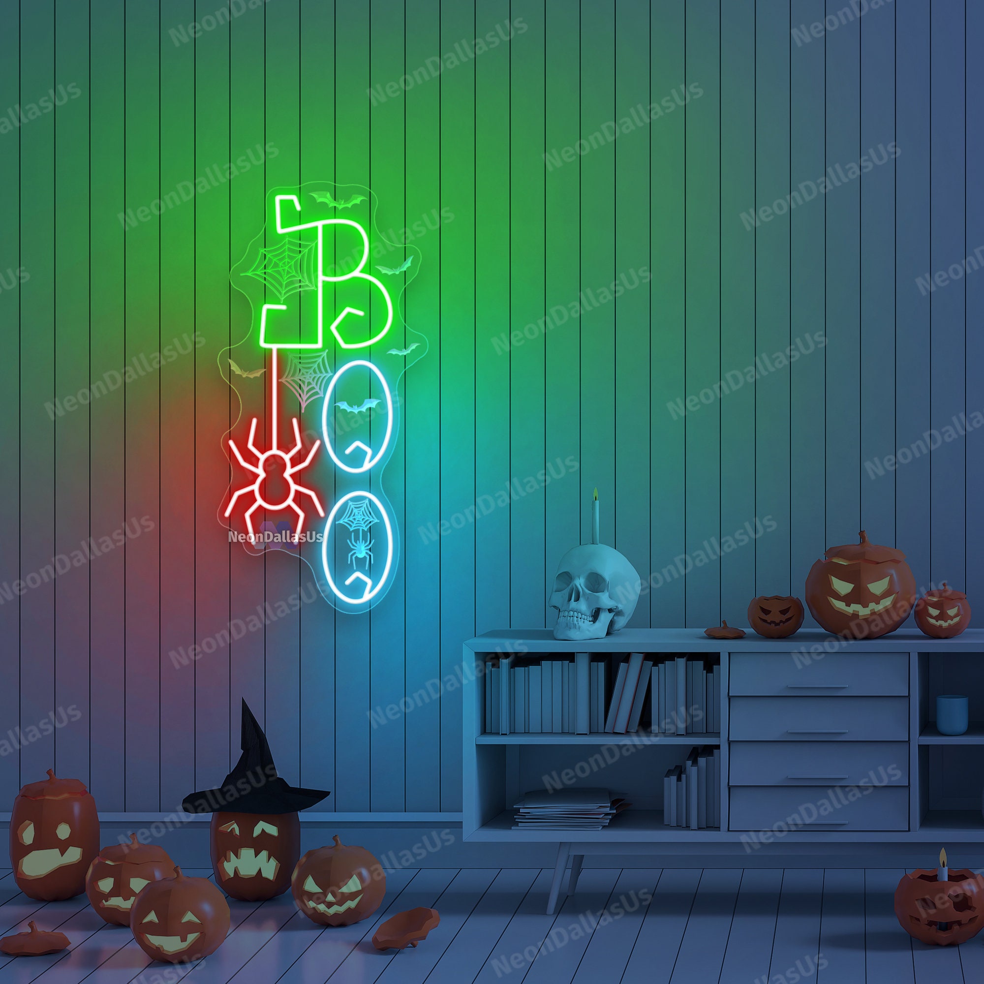 Boo Neon Sign Boo LED Light Halloween Boo Neon Sign Halloween Led Light ...