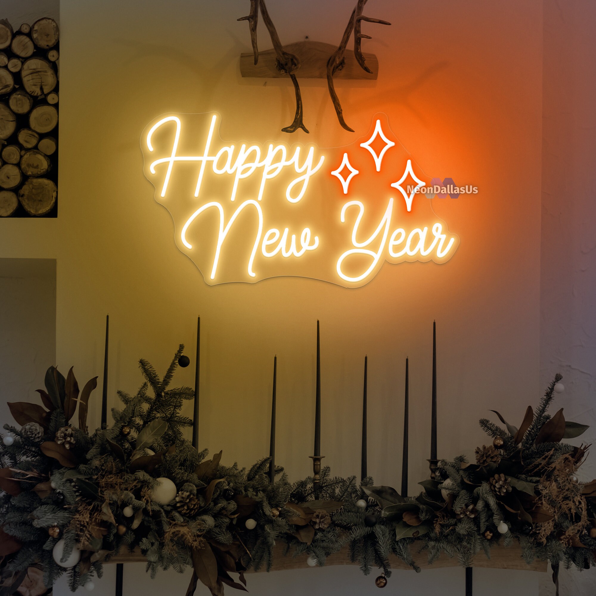 Happy New Year Sign 2024 New Year Neon Sign New Year LED Light Holiday