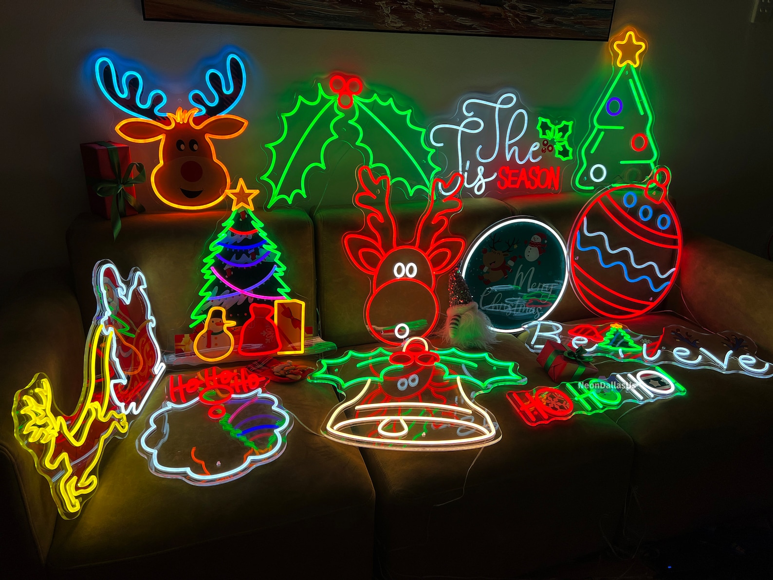 Christmas Tree Neon Lights Christmas Tree Neon Led Sign Mini Etsy