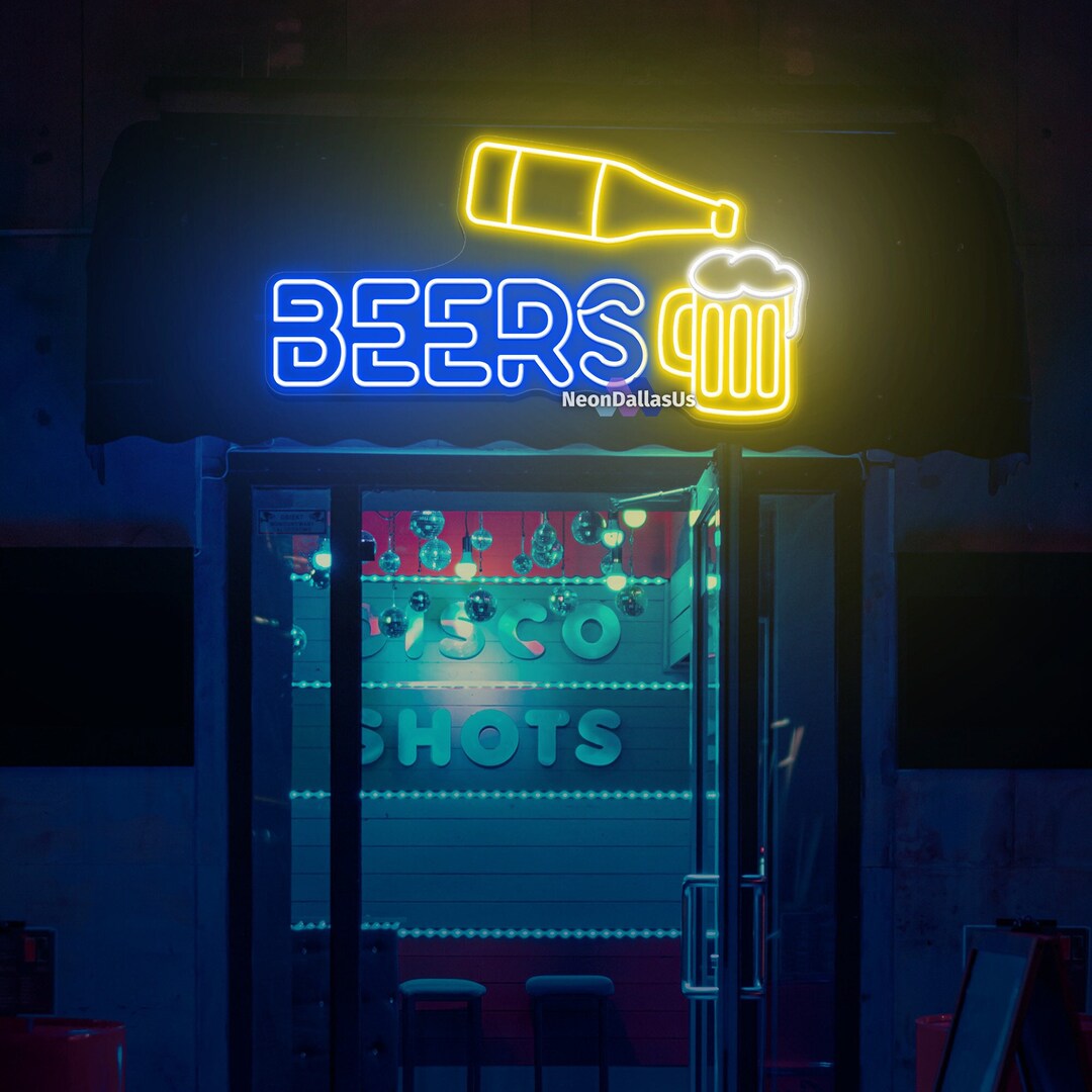 Beer Sign Lighted Beer Sign Led Neon Custom Neon Sign for Bar Pub Beer Cold Beer Neon Sign for