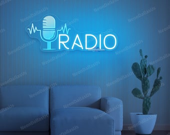 Radio Neon Sign Radio On Air Sign Custom Neon Sign Radioactive Neon Sign On Air Sign With Remote Studio Neon Sign Podcast Neon Sign