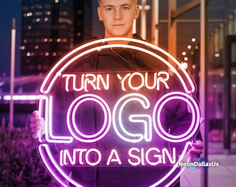 Custom Neon Sign Logo Custom LED Sign Logo Neon Logo Sign Logo Neon Sign Custom Neon Sign Business Logo LEDs Sign Business
