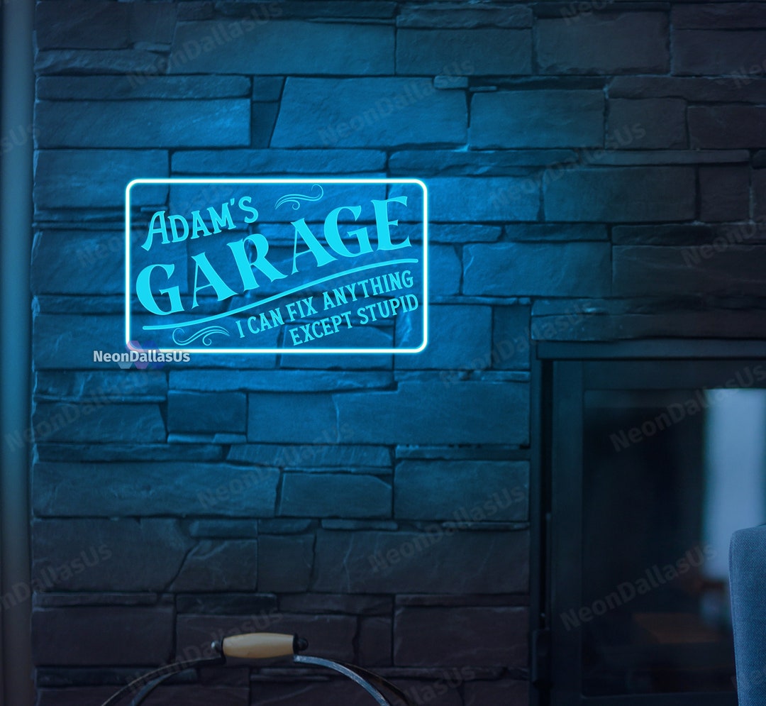 Fathers Day Gift Garage Sign for Dad Light up Garage Sign Neon Garage