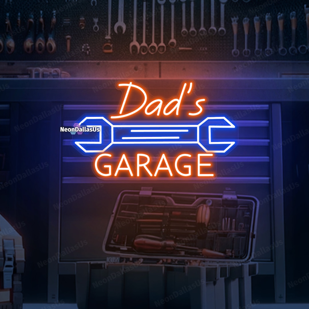 Personalized Garage Neon Sign Custom Name Garage LED Sign Garage Sign